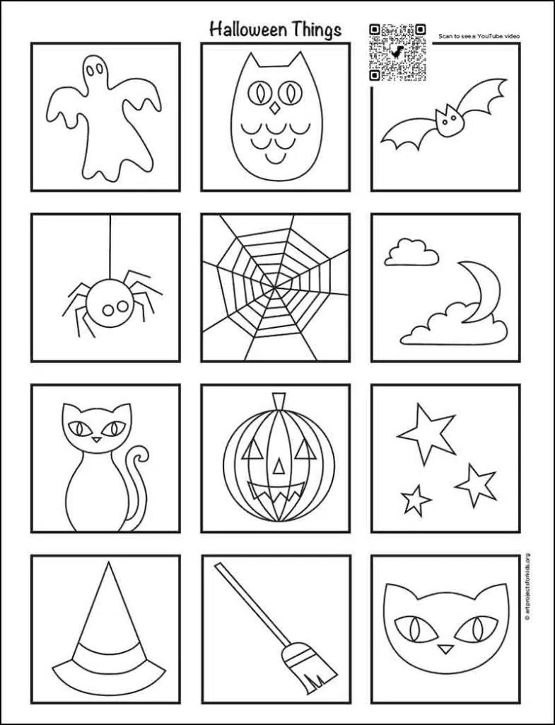 Easy Halloween Drawings and Tutorial Video