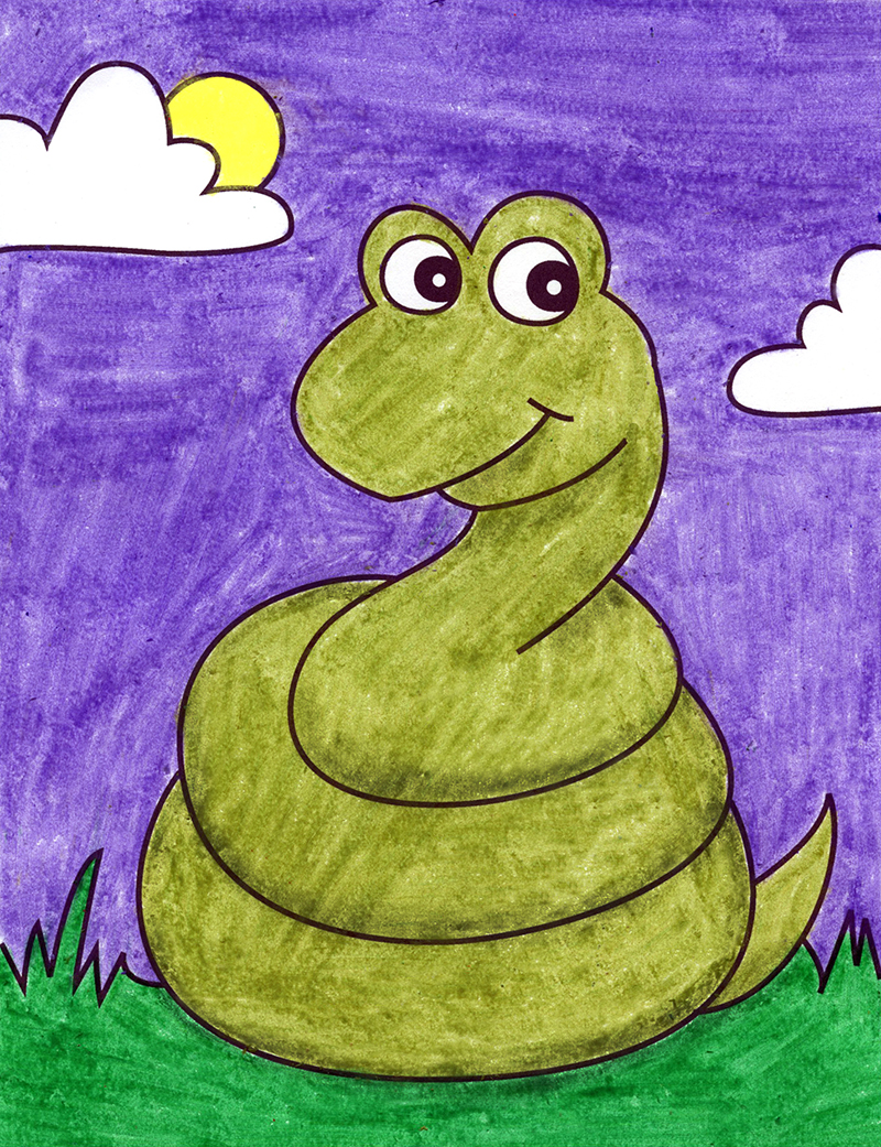 Top 179+ Snake cartoon sketch - Tariquerahman.net