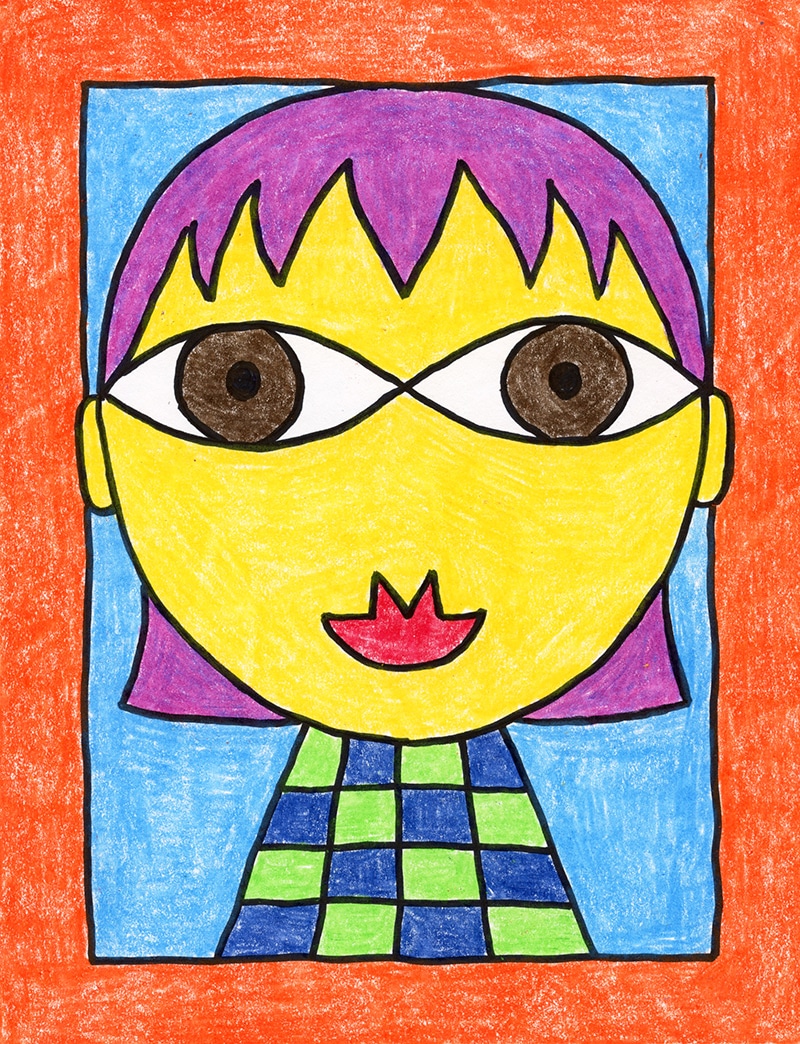 Easy How to Draw a Hundertwasser Art Project and Coloring Page