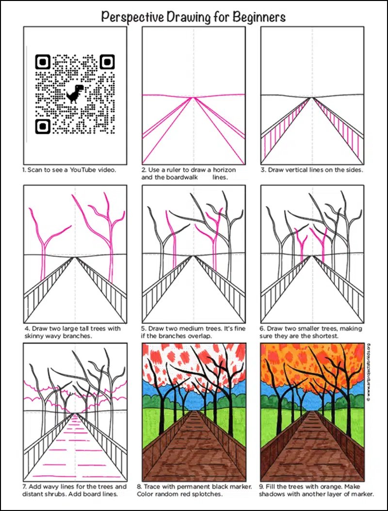 Perspective Drawing diagram QR.jpg — Activity Craft Holidays, Kids, Tips