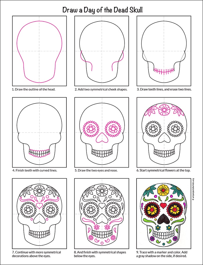 How To Draw A Simple Skull Head