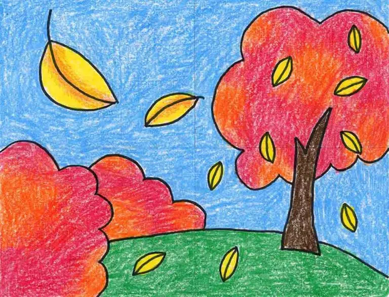 How to Draw a Fall Tree: Easy Autumn Tree Drawing Tutorial for Kids