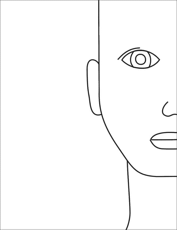 Self Portrait for Kids Coloring page, also available as a free download.