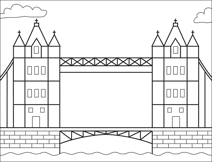 london bridge drawing for kids