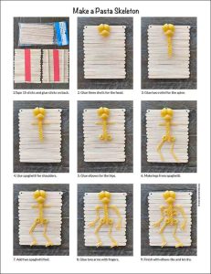 Halloween Crafts for Kids: How to Make a Pasta Skeleton
