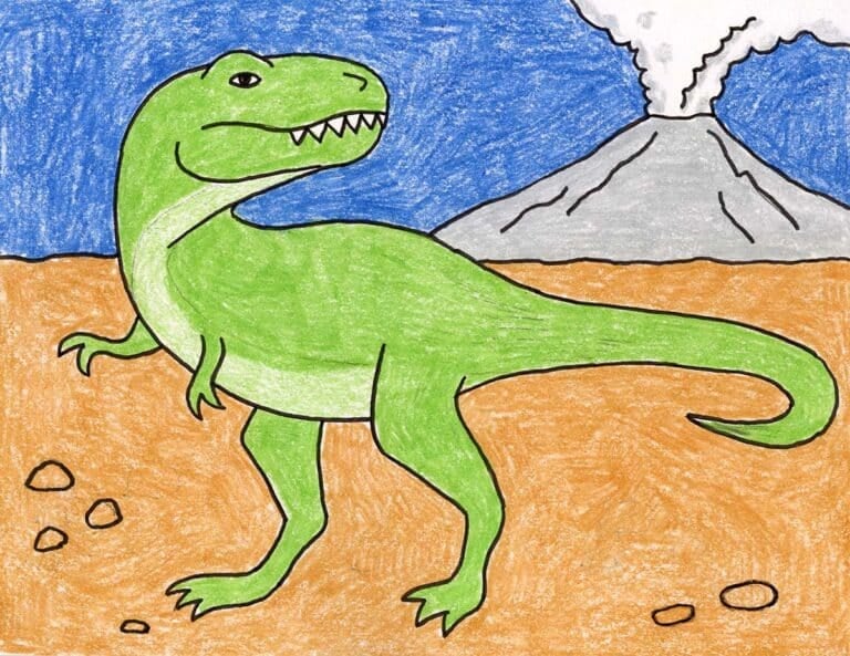 How to Draw a Tyrannosaurus Rex: Easy Step-by-Step for Kids