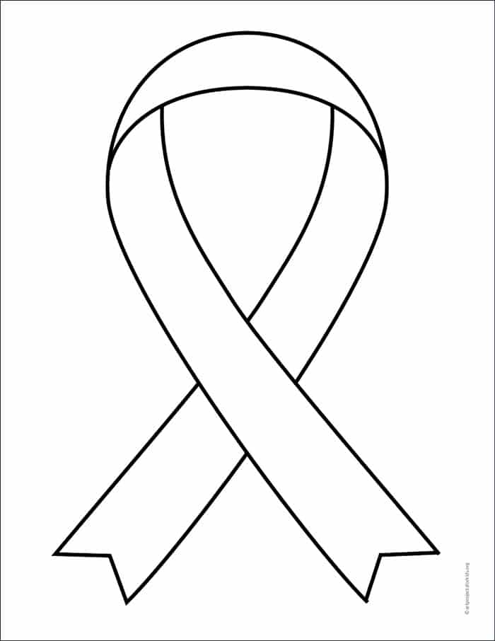 Remembrance Ribbon Coloring Page — Activity Craft Holidays, Kids, Tips