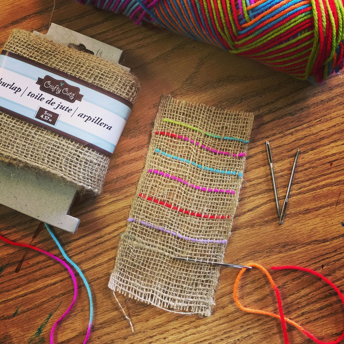 Easy Weaving Projects for Kids: Burlap + Yarn and Ribbon