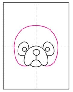 Easy How to Draw a Bulldog Face and Bulldog Face Coloring Page