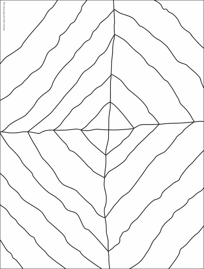 Kandinsky Diamond Coloring Page — Activity Craft Holidays, Kids, Tips