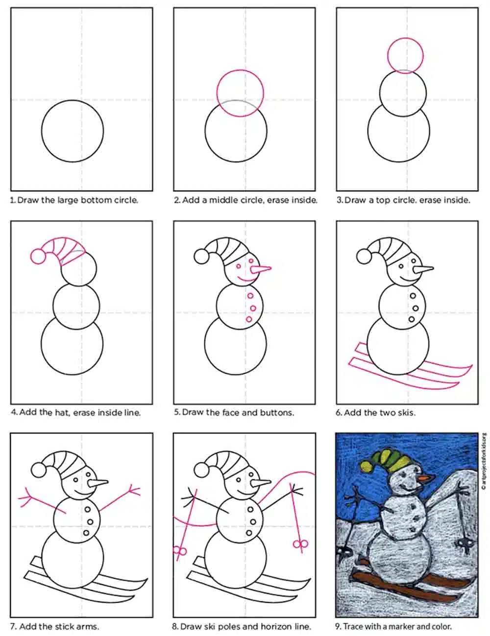 Plus-Plus: Snowman Instructions Step By Step ⛄ 