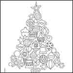 Easy How to Draw a Christmas Tree Tutorial Video, Coloring Page