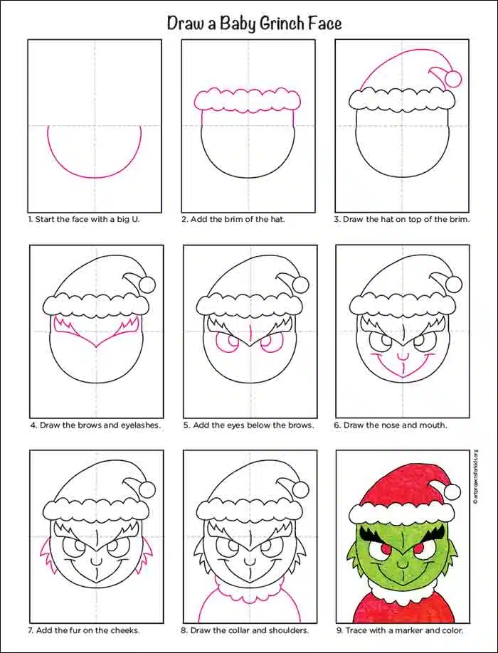 Baby Grinch Face diagram.jpg — Activity Craft Holidays, Kids, Tips