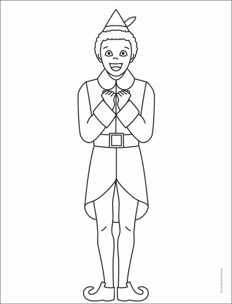 Buddy the Elf Coloring Page: Free Printable Sheets for Kids