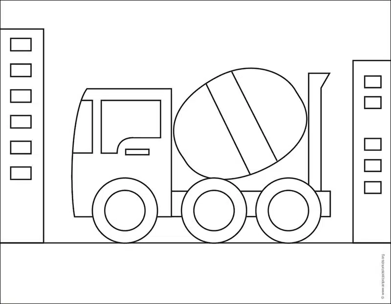 Dump truck. Simple drawing vector illustration on light background Stock  Vector Image & Art - Alamy