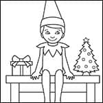 Easy How to Draw Elf on the Shelf and Coloring Page
