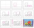 Easy How to Draw a Cement Truck Tutorial and Coloring Page