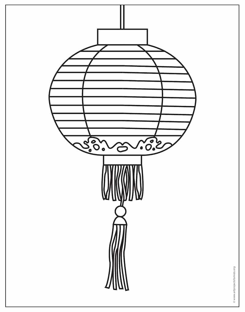 A Chinese Lantern Coloring Page, also available as a free download.