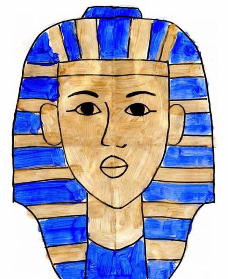 How to Draw King Tut Easy, Step-by-Step Art Lesson for Kids