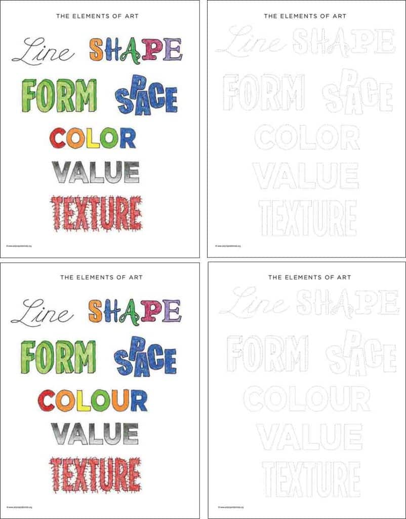 Elements of Art Worksheet