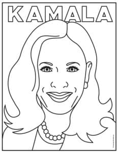 Kamala Harris Coloring Page: Free Printable Sheets for Kids