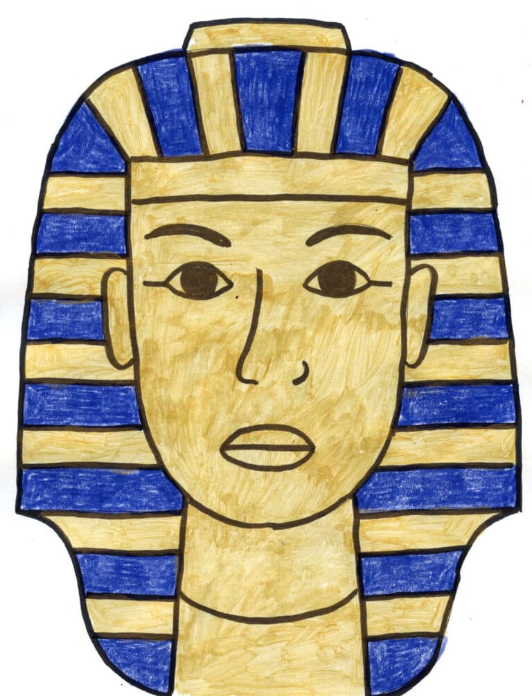 How to Draw King Tut: Easy, Step-by-Step Art Lesson for Kids