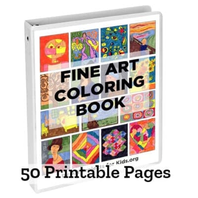 Printable Famous Fine Art Coloring Pages: 50 Open-and-Go Sheets