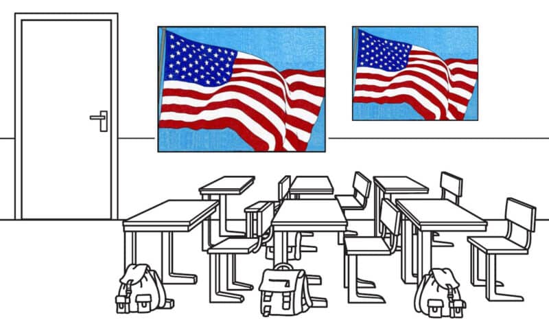 USA Flag Collaborative Mural Template - Image 2