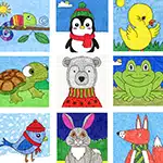 Cute Animal Drawing for Kids