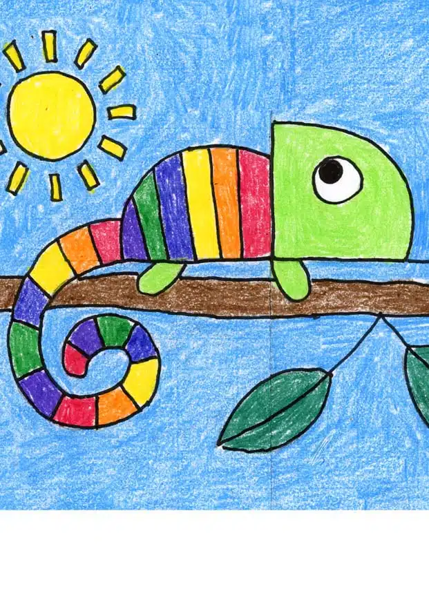 Top More Than 78 Sketching Ideas For Kids In Eteachers   APFK Home Chameleon .webp