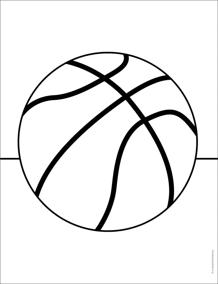 Easy coloring cartoon vector illustration of a basketball player. Stock  Vector | Adobe Stock