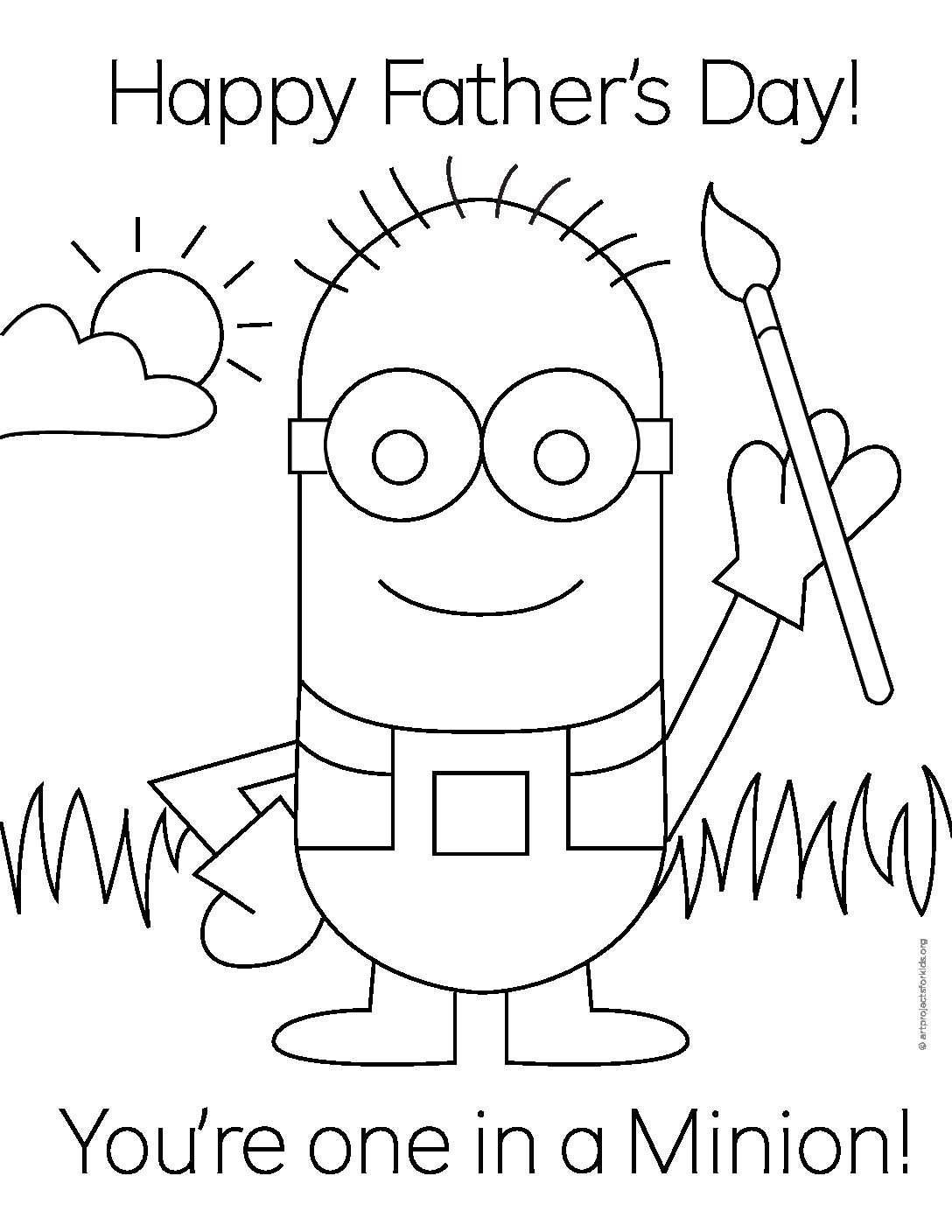 Father’s Day Card Coloring Page