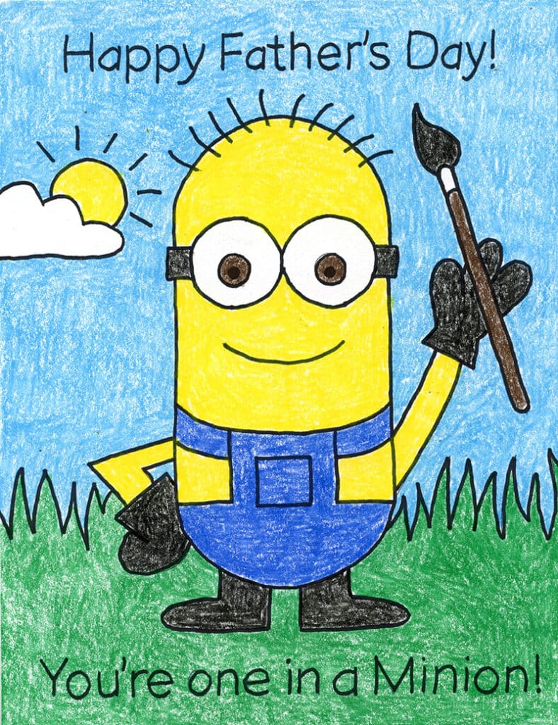 Easy Father s Day Card Idea Step by Step Drawing For Kids Easy Father s Day Card Idea Step by Step Drawing For Kids