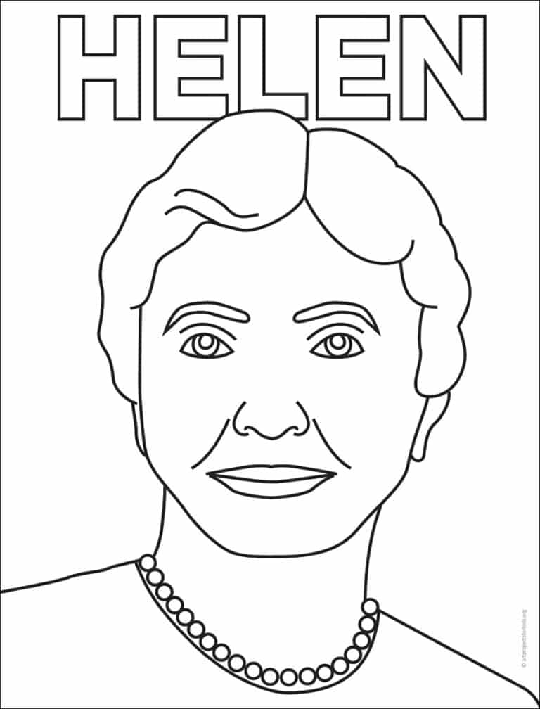 Helen Keller Coloring Page: Free Printable Sheets for Kids