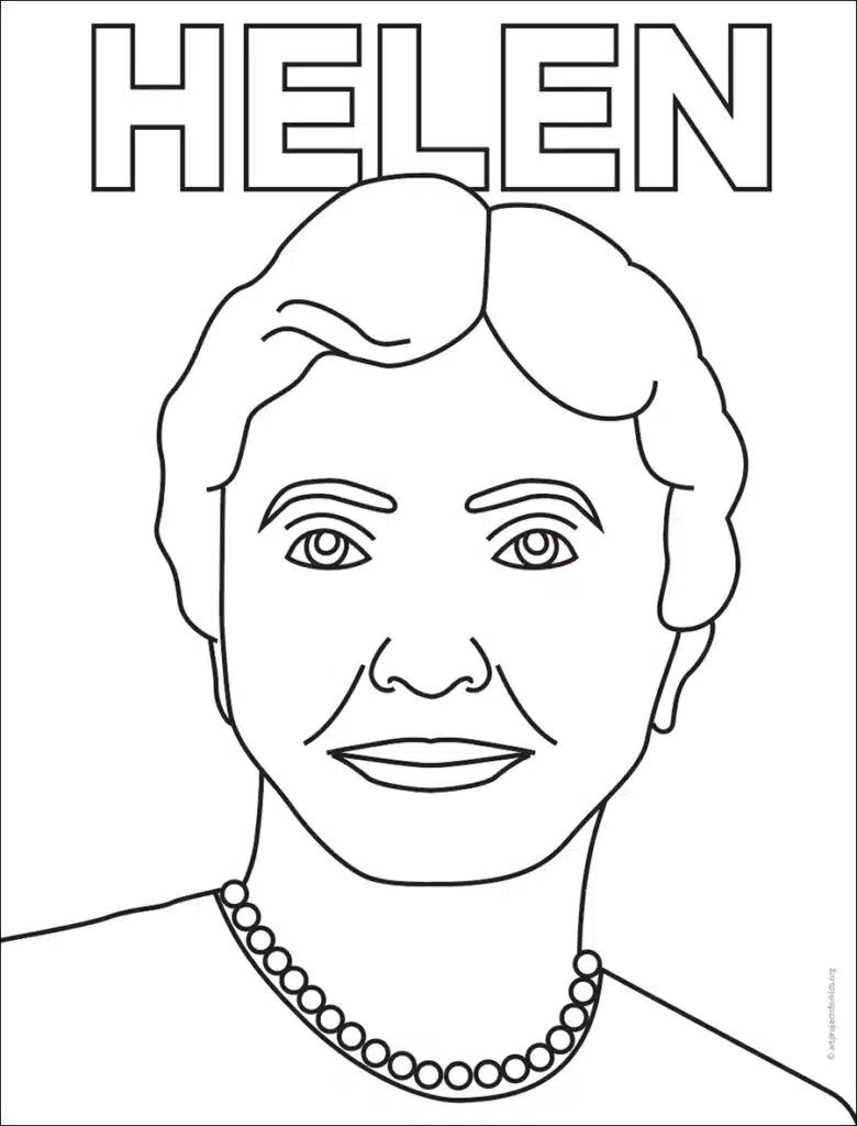 Helen Keller Coloring Page — Kids, Activity Craft Holidays, Tips