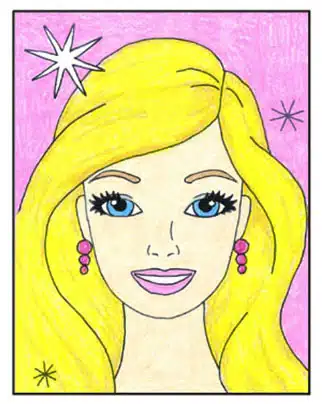 Cute Barbie Coloring Pages drawing free image download