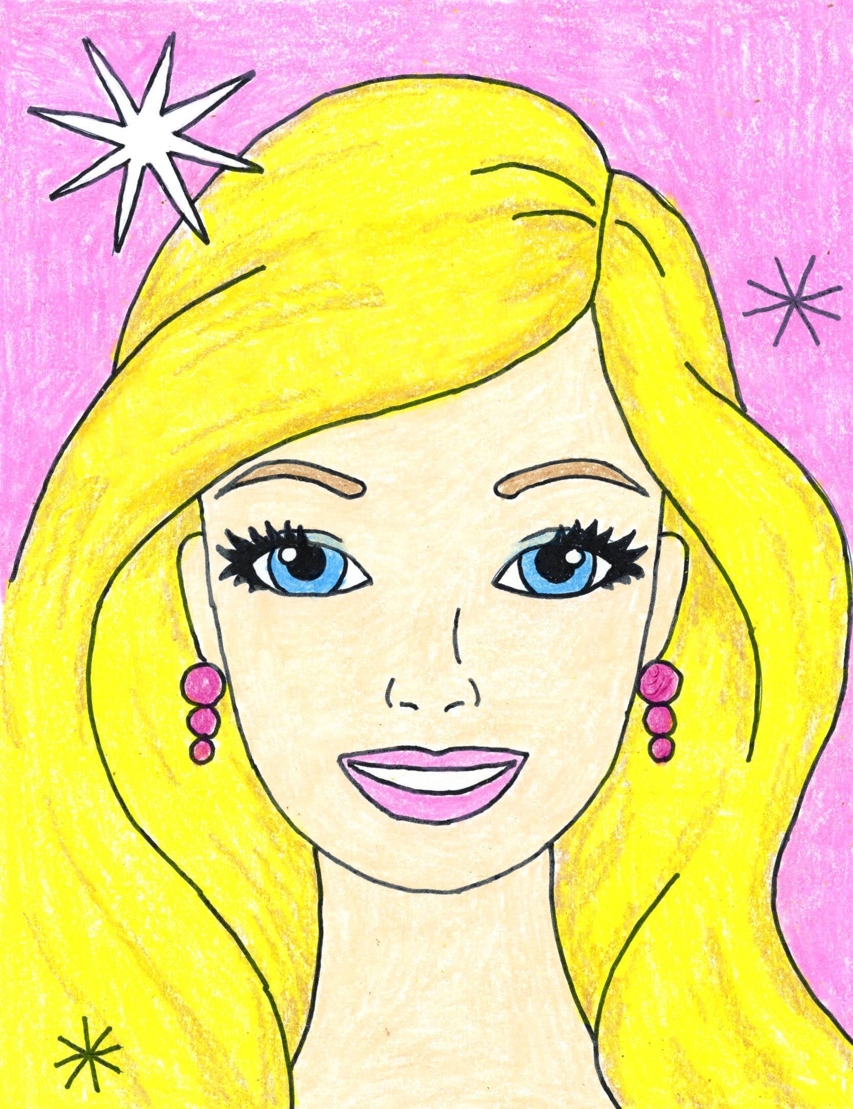 Simple Learn how to Draw Barbie Tutorial and Barbie Coloring Web page