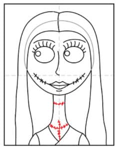 Sally Drawing Tutorial How to Draw Sally from Nightmare Before Christmas Tutorial Video