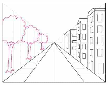 Draw a City using One-Point Perspective Fast - YouTube