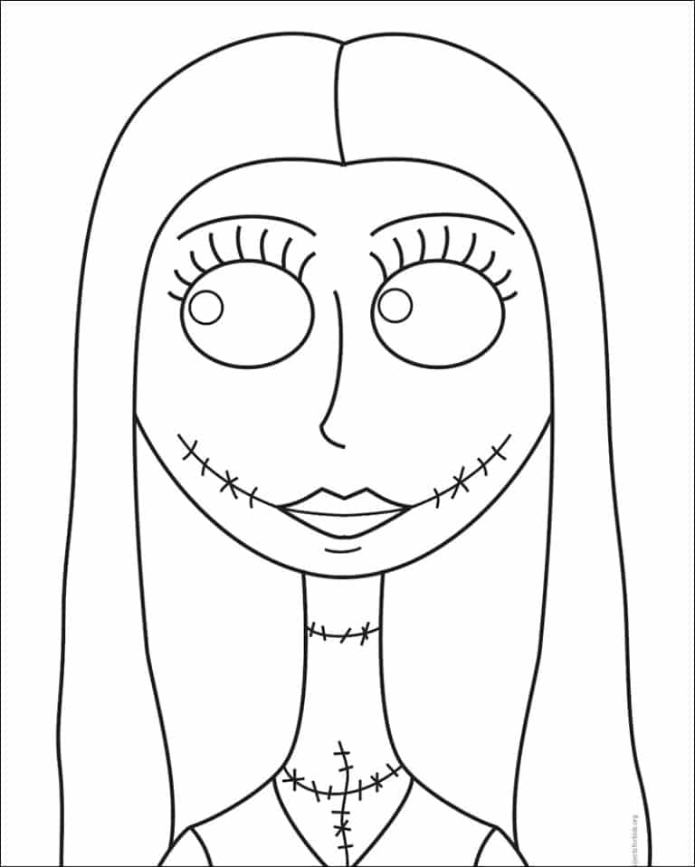 How to Draw Sally from Nightmare Before Christmas Tutorial Video