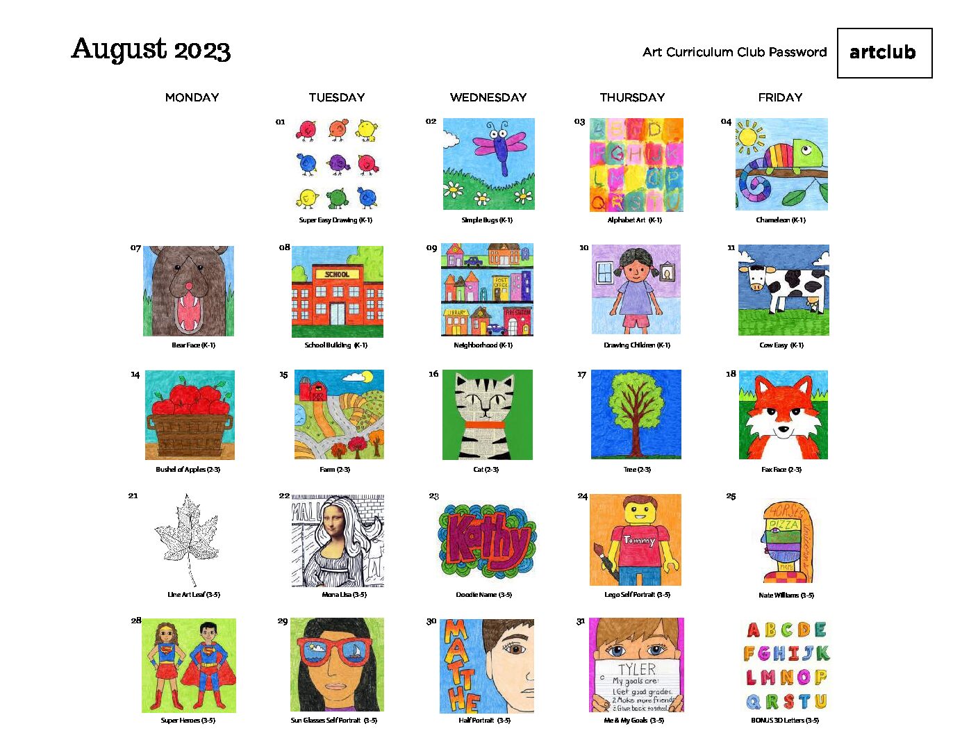 Curriculum Club Aug-Jan 2024