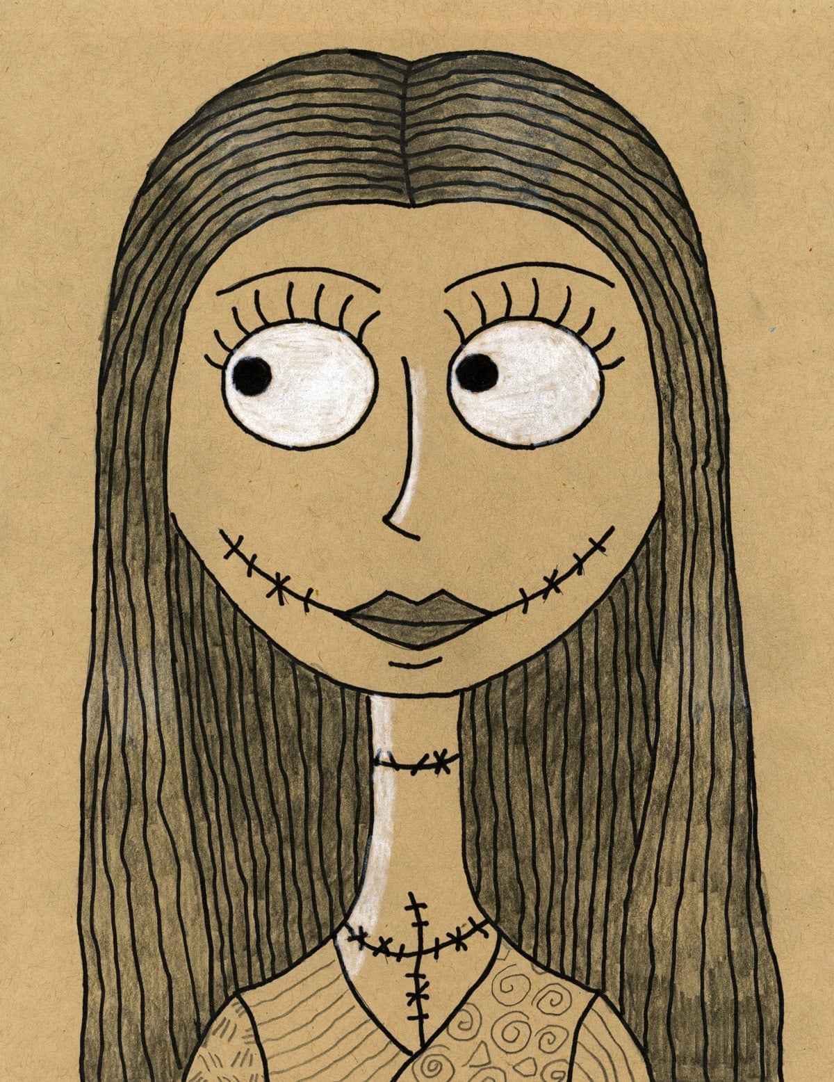 Easy How to Draw Zero from Nightmare before Christmas Tutorial