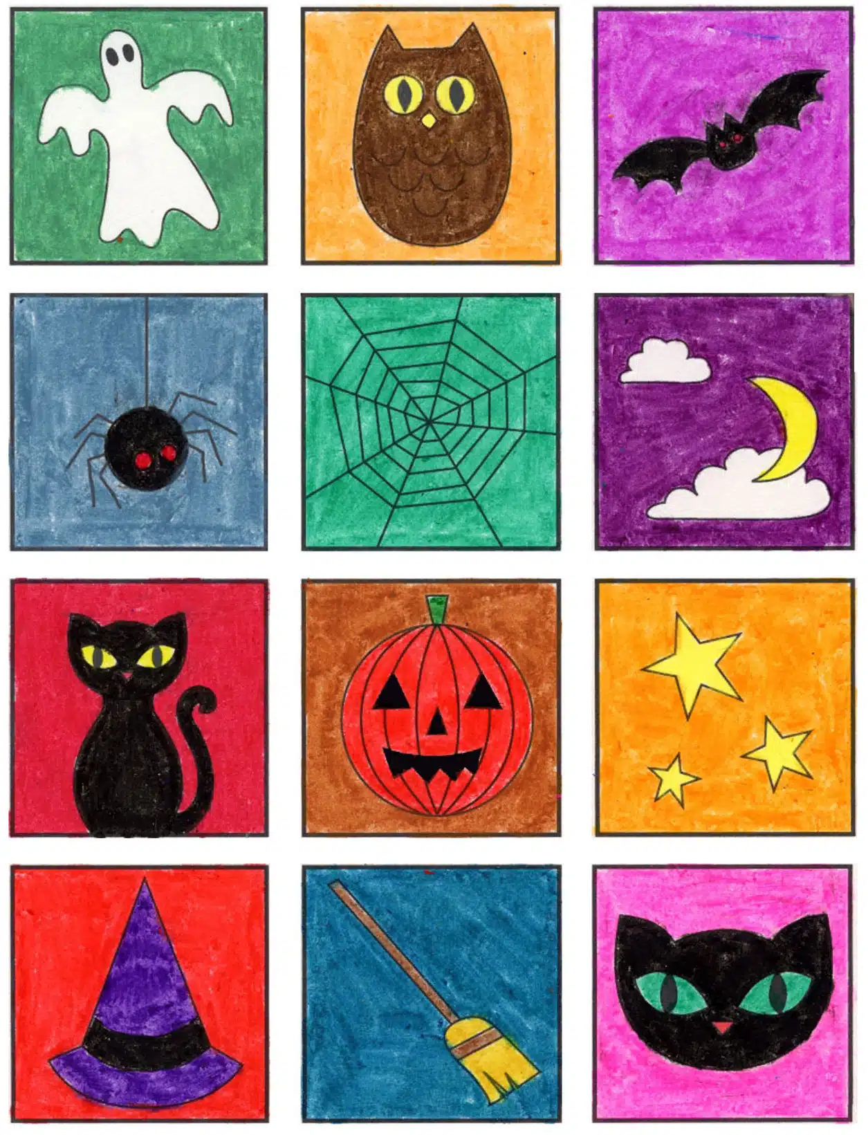 Halloween : Scaredy Cat ! Art Lesson Plan