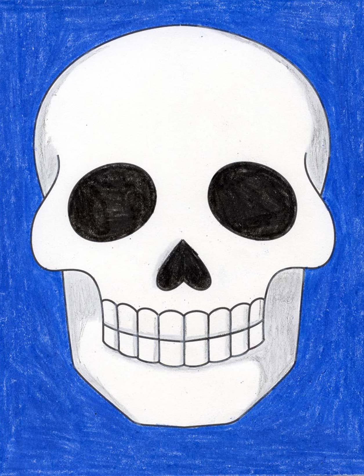 cool easy drawings of skulls