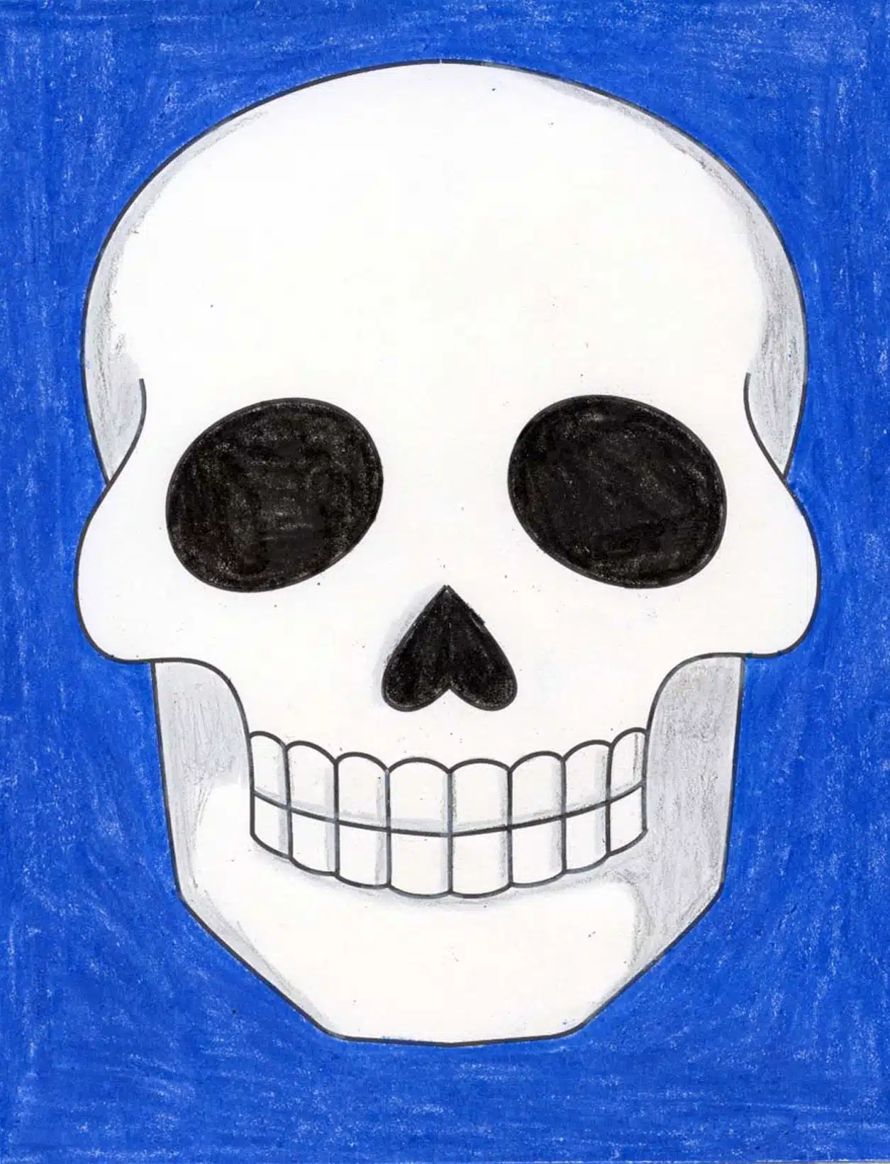 How to Draw a Skull (Side View) for Halloween Step-by-Step Pictures