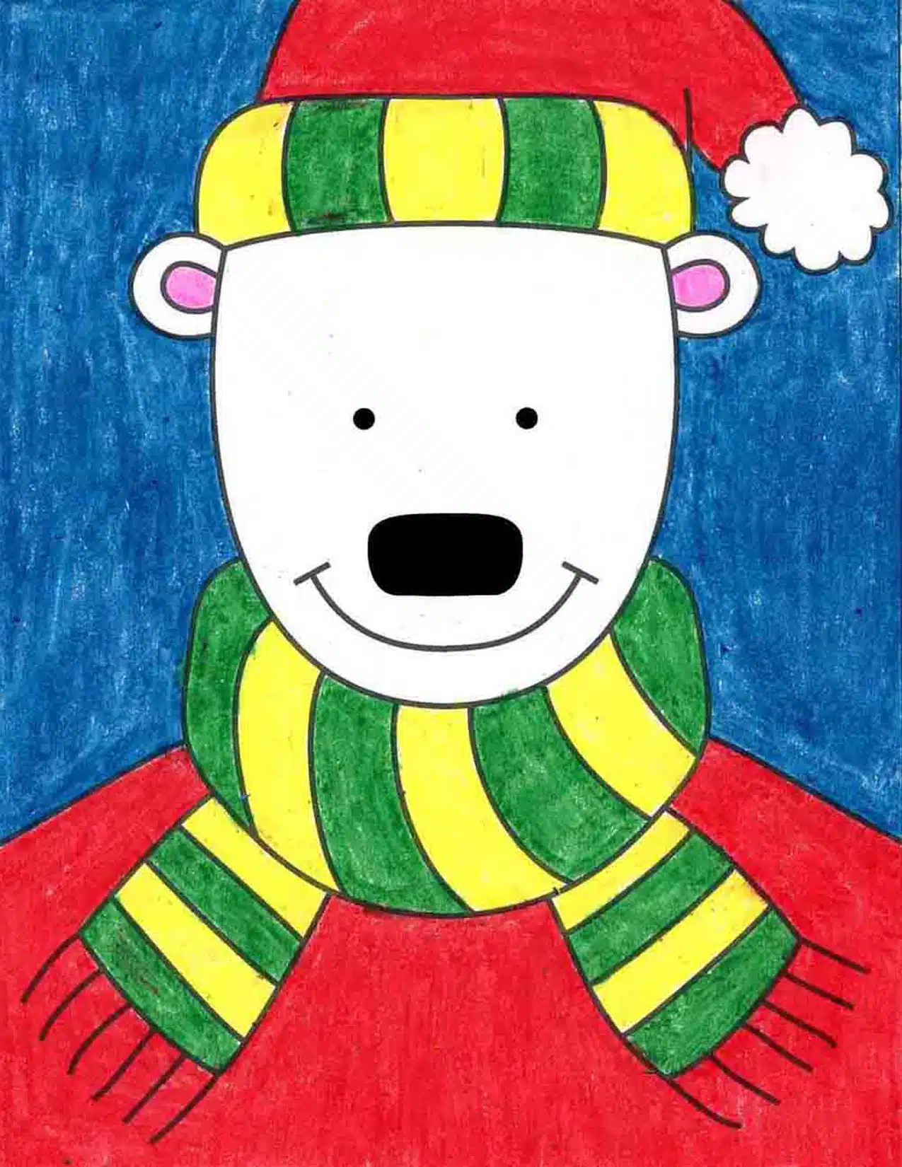 Christmas Teddy Bear Drawing - HelloArtsy