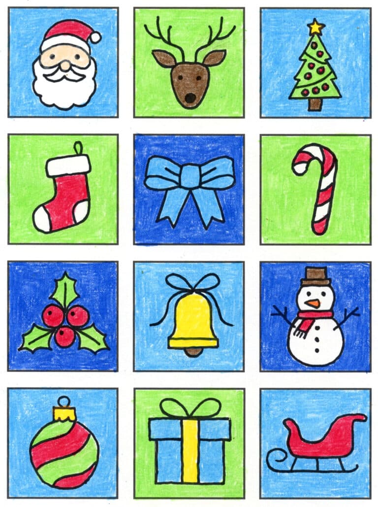 How to Draw Christmas Stuff and Christmas Stuff Coloring Page