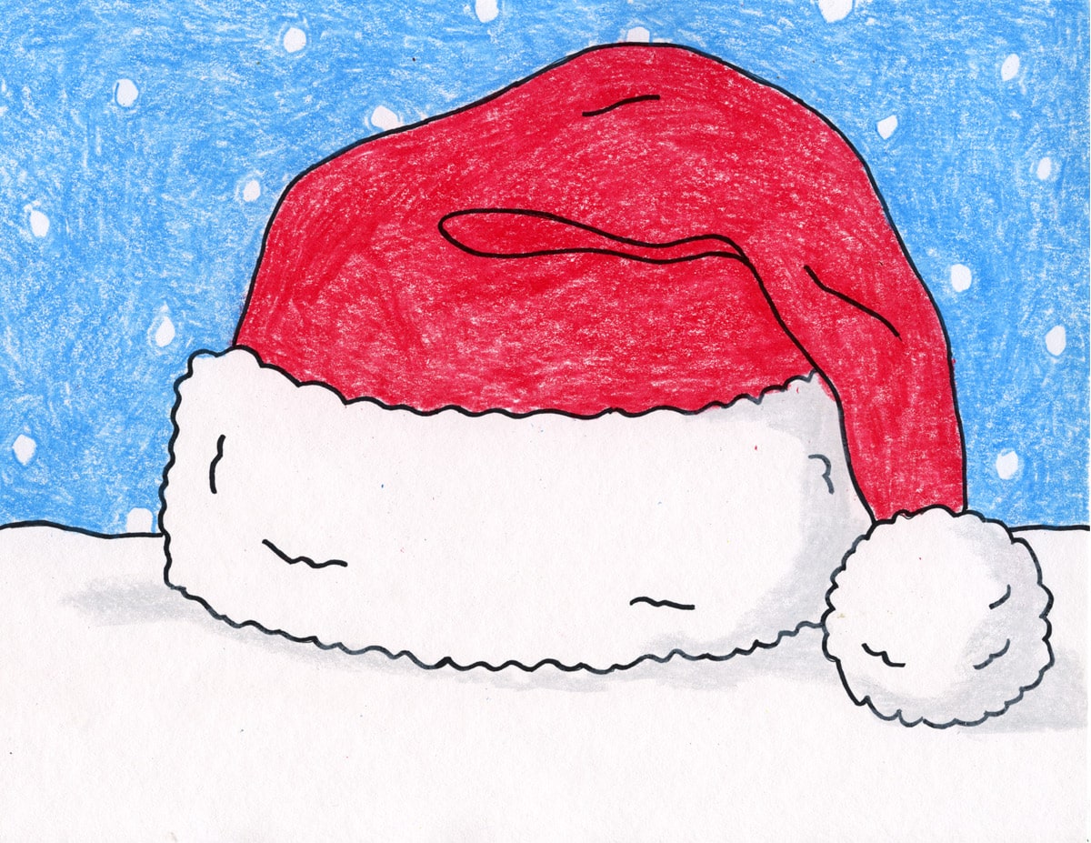 How to draw Santa Claus HAT - YouTube