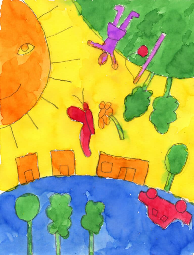 Easy Marc Chagall Inspired Art Lesson for Kids
