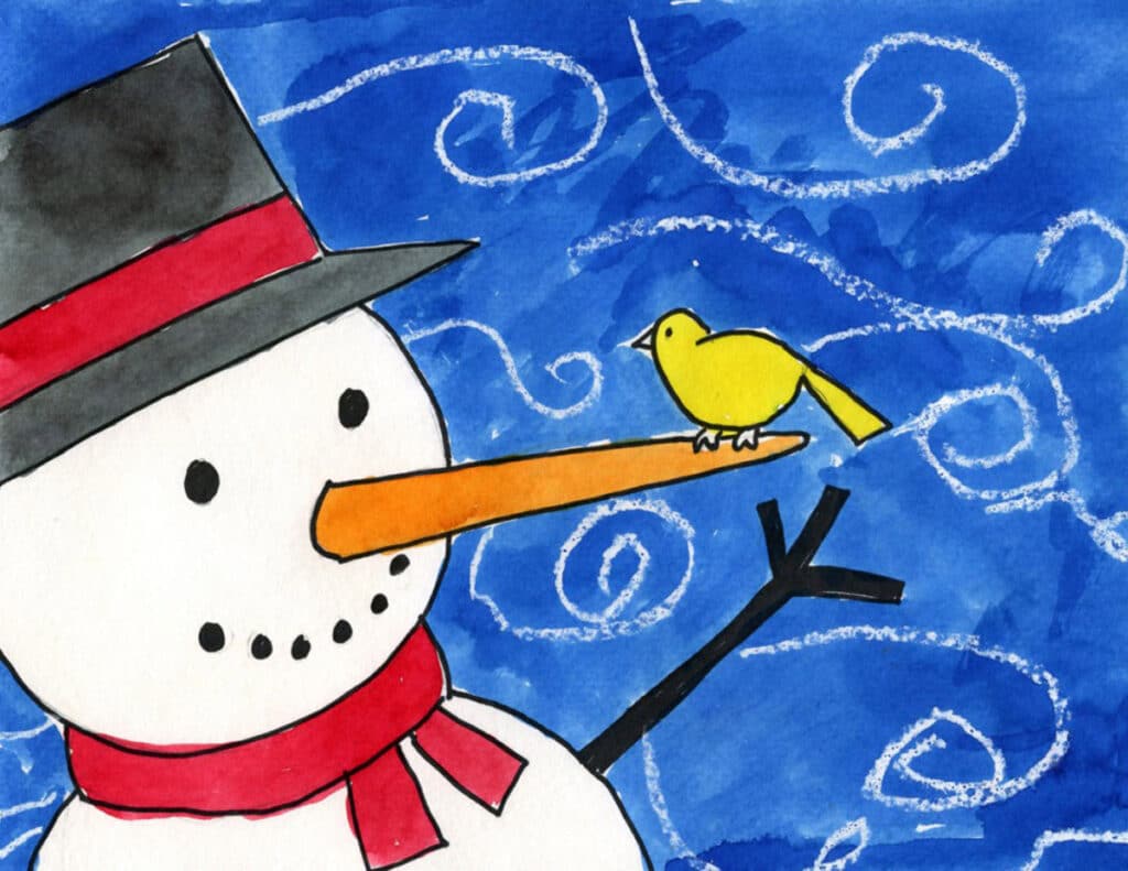 A Snowman painting project